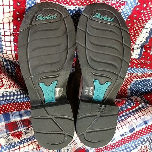 ARIAT Fat Baby Western Blue Brown Boots sz 7.5 EUC - Picture 4 of 8